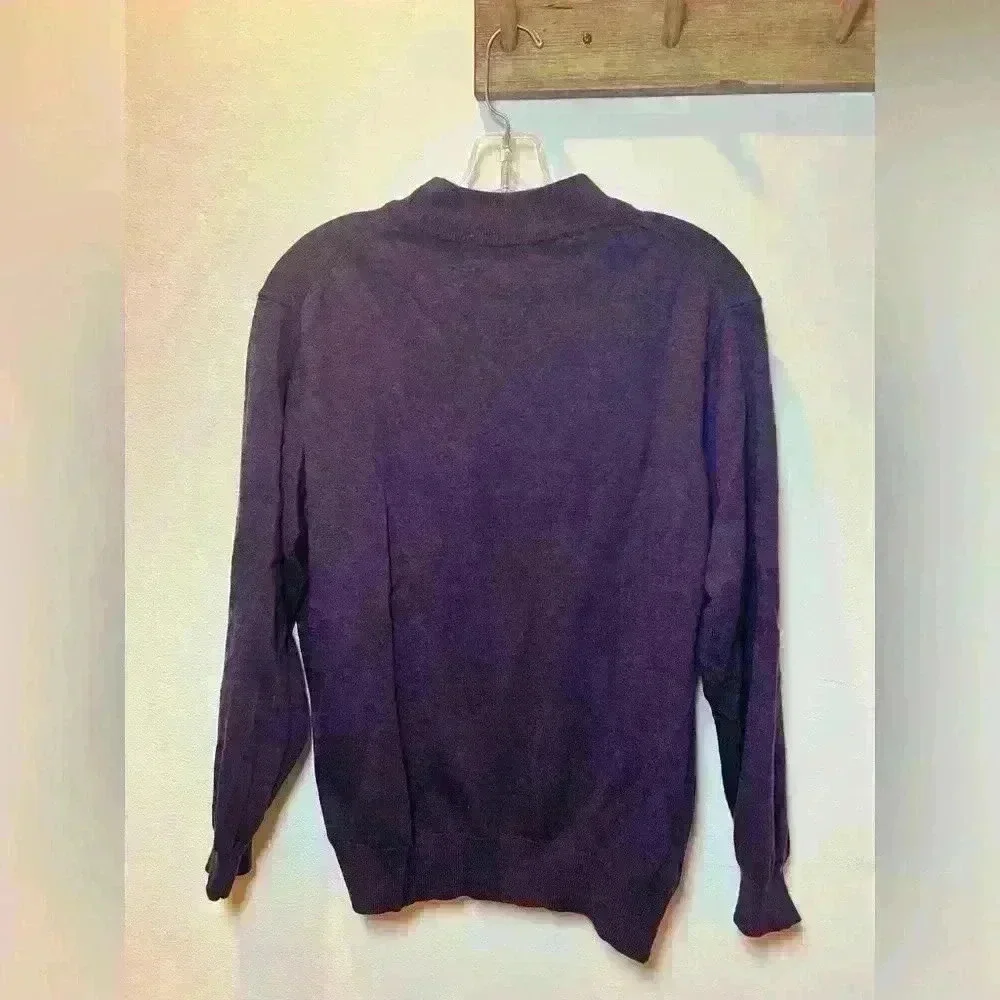 Fiesole 100% fine wool sweater size L purple